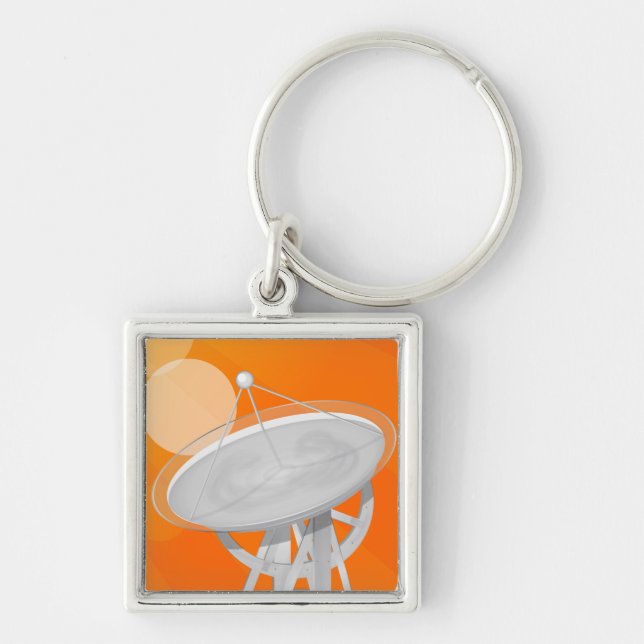 Parabolic Antenna Keychain (Front)