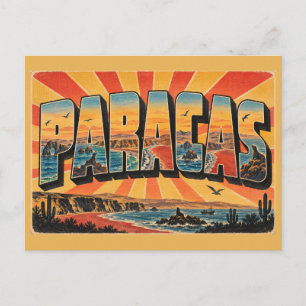 Paracas National Reserve Desert Coast Art Postcard