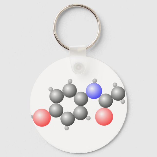 Paracetamol Molecule Keychain (Front)