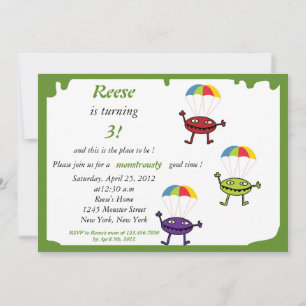 Parachute de parachute - invitation à l'anniversai