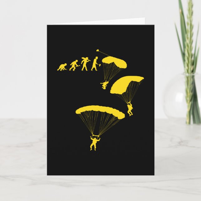Parachute Evolution Skydiver Skydiving Card (Front)