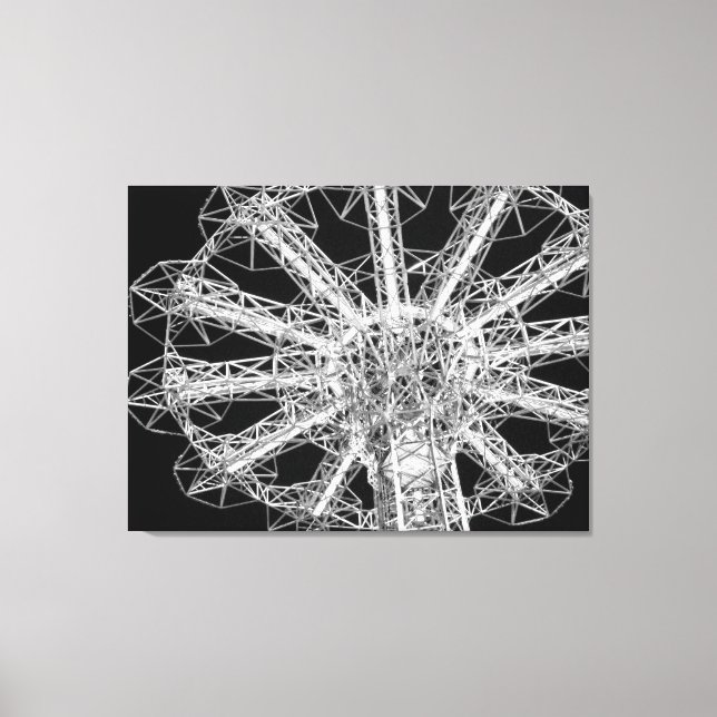'Parachute Jump Close-up' Wrapped Canvas Print (Front)