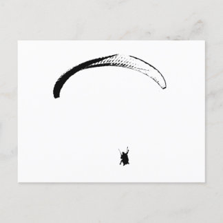 Parachute noir et blanc - Carte postale