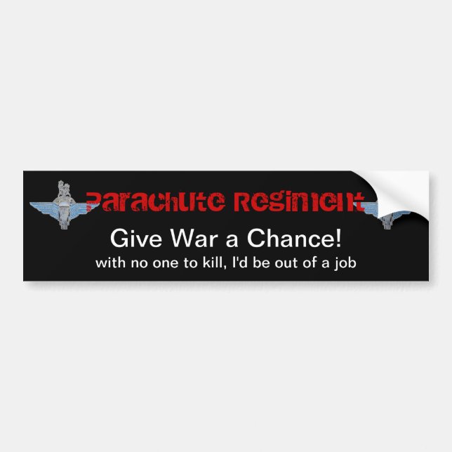 parachute regiment war sticker (Front)