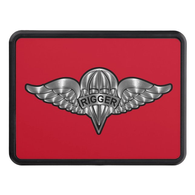 Parachute Rigger-Amazing Airborne Soldiers Trailer Hitch Cover (Front)
