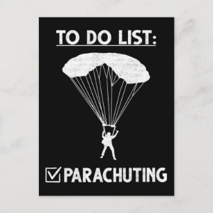 Parachute Skydiver Celebration Adrenaline Lover Postcard
