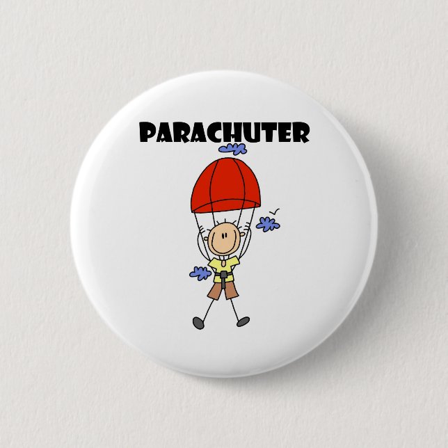 Parachuter 2 Inch Round Button (Front)