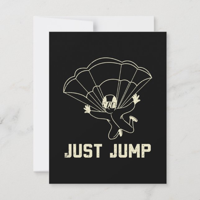 Parachuting Just Jump Card (Front)