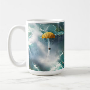 Parachuting Over Niagara Falls In A Basket, Coffee Mug