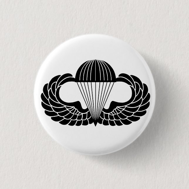 Parachutist badge 1 inch round button (Front)