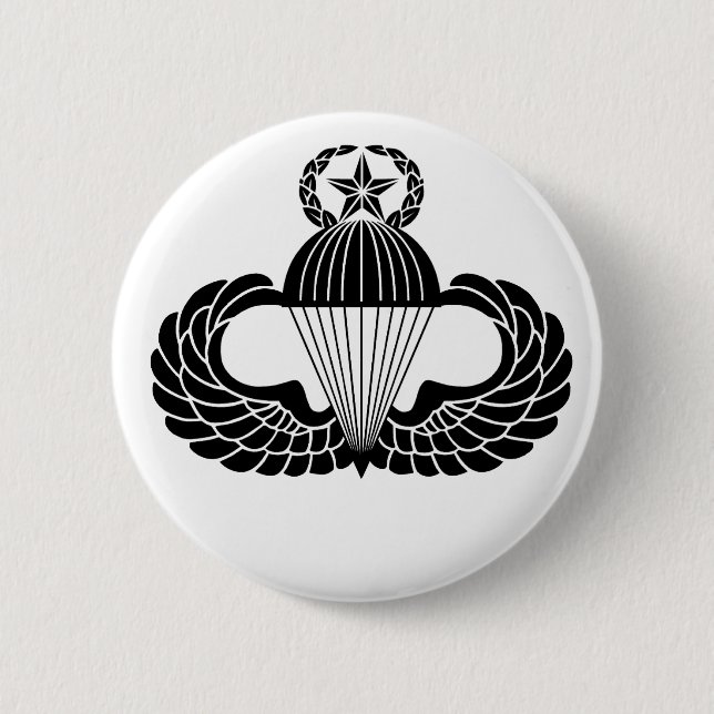 Parachutist badge, Master 2 Inch Round Button (Front)
