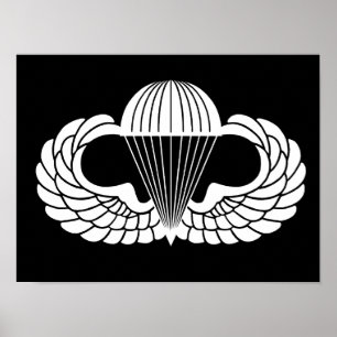 Parachutist badge poster