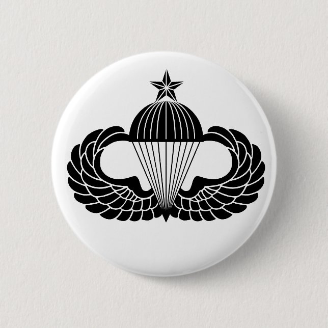 Parachutist badge, Senior 2 Inch Round Button (Front)