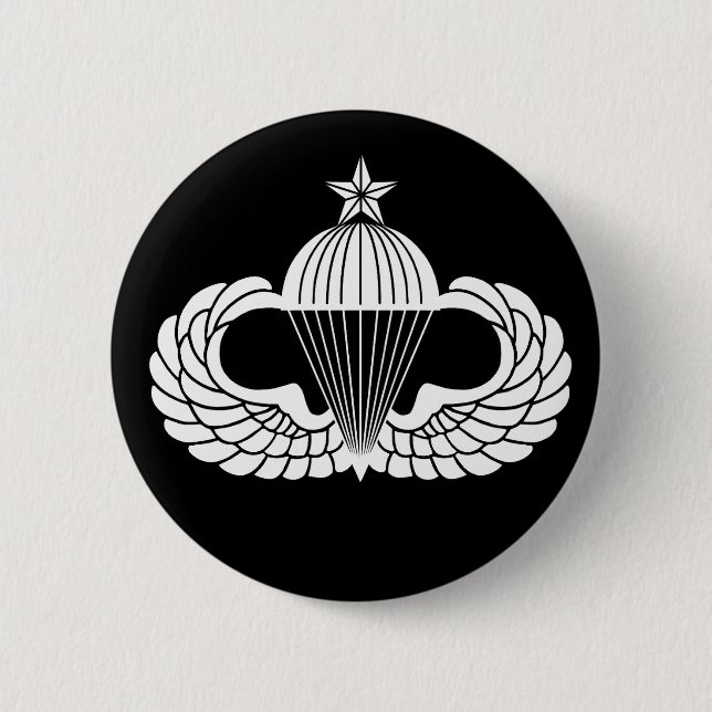 Parachutist badge, Senior 2 Inch Round Button (Front)