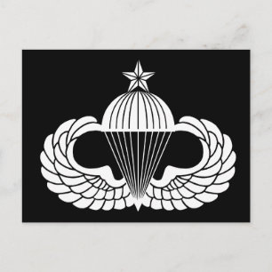 Parachutist badge, Senior Postcard