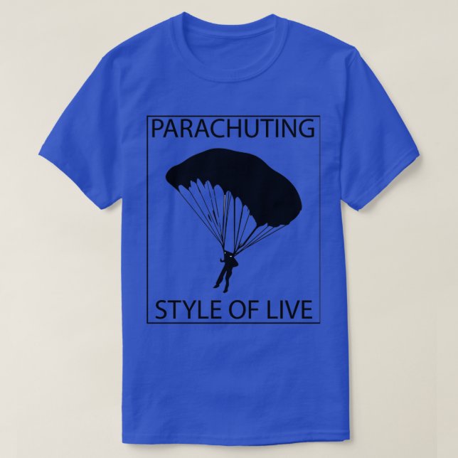 Parachutparachuting skydiving parachute skydiver 2 T-Shirt (Design Front)