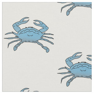 Parade of Blue Crabs Fabric