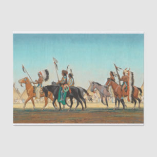 Parade of Warriors by Maynard Dixon Tissue Paper