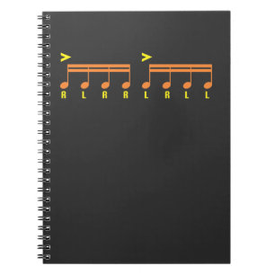Paradiddle Drummer Sheet Music Drumming Notebook