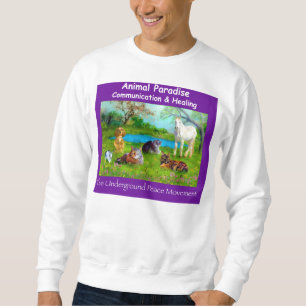 Paradis animal, sweat shirt pourpre