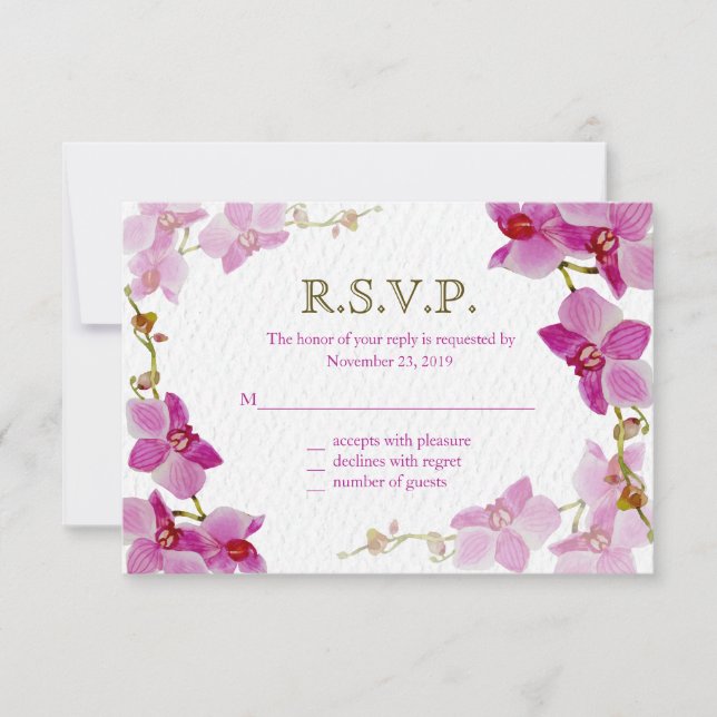 Paradis des orchidées, cartes de réponse (Devant)