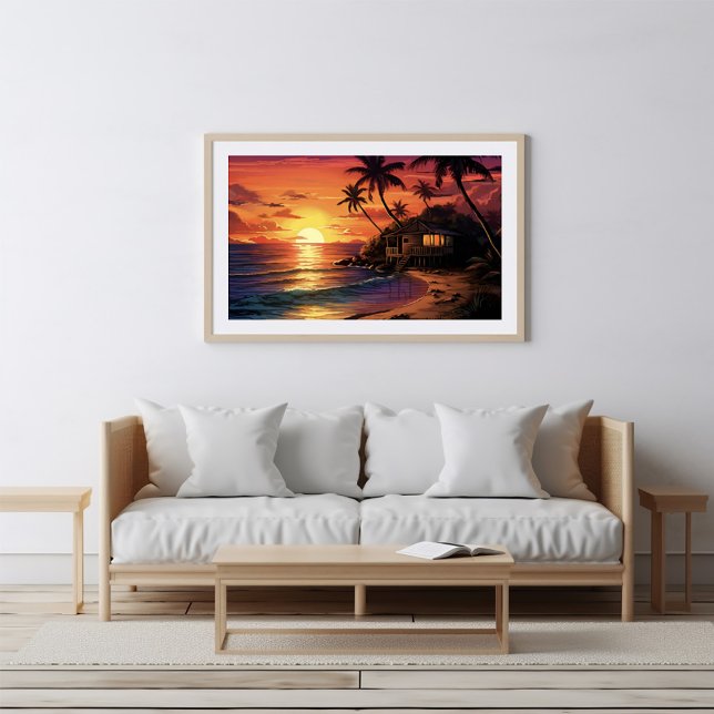 Paradis tropical - Affiche Ai (Créateur téléchargé)