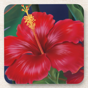 Paradis tropical Dessous de verre d'Hibiscus hawaï