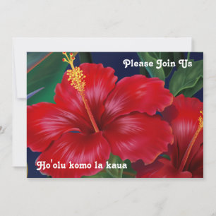 Paradis tropical Hibiscus Luau Invitations