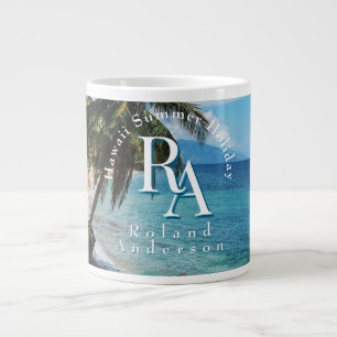 Paradis tropical Monogramme Mer Géant Café Mug