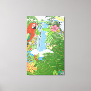 Paradis tropical sur toile avec options