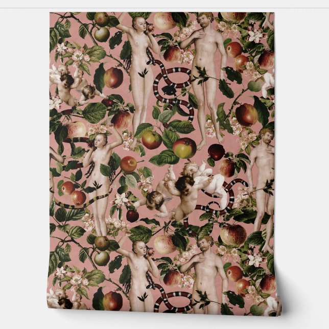 Paradise - Adam & Eve In Garden of Eden 1 Wallpaper (Unrolling)