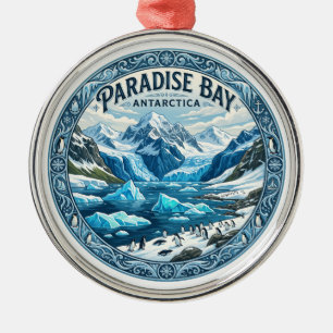 Paradise Bay Antarctica Metal Ornament