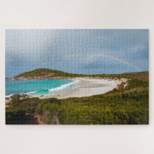 Paradise Beach Bay with Rainbow, 1014 pieces Jigsaw Puzzle