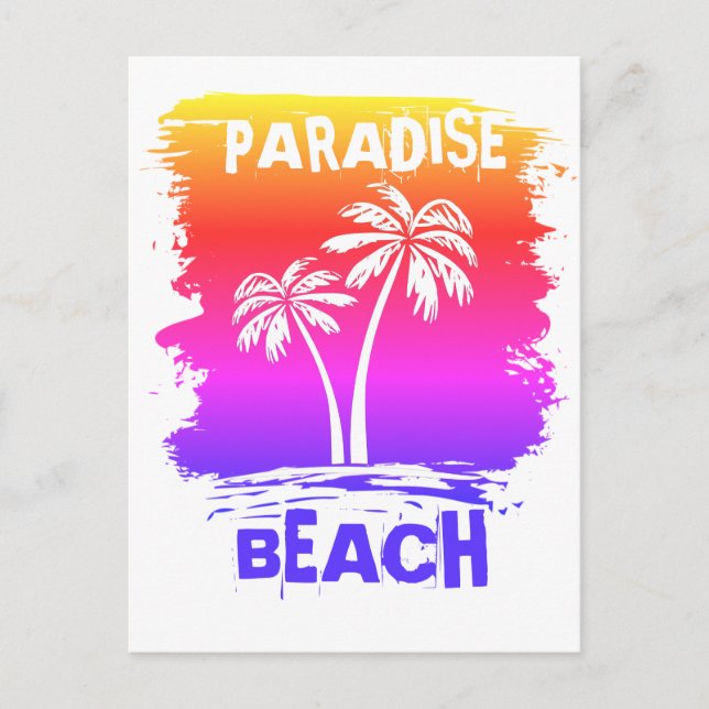 Paradise Beach Life Is Good Postcard (Front)