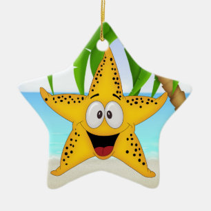 Paradise Beach Star Fish - SRF Ceramic Ornament