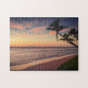 PARADISE BEACH TROPICAL SUNSET JIGSAW PUZZLE