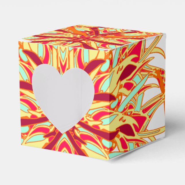 Paradise Bird Orchid Favor Box (Front Side)