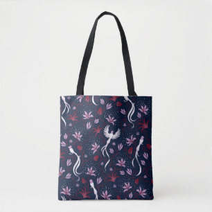 Paradise Birds: Blossoming Vintage Pattern. Tote Bag