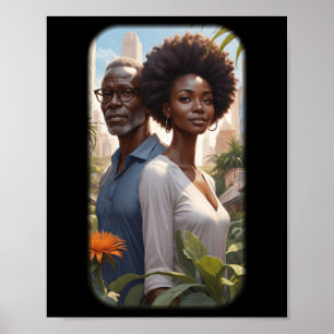 Paradise Black Love S Series Sticker6 Poster