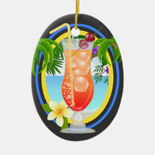 Paradise Cocktail Ceramic Ornament