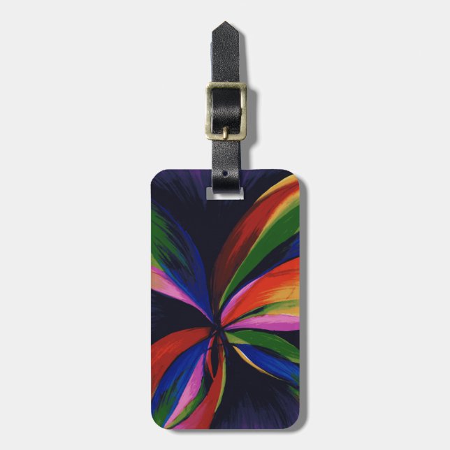 Paradise Colourful Abstract Art Luggage Tag (Front Vertical)