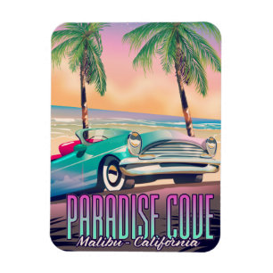 Paradise Cove,Malibu,California travel poster Magnet