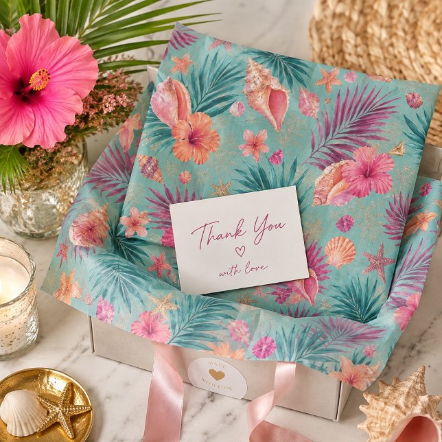 Paradise Cove Vibrant Seashells Tissue Paper (Creator Uploaded)