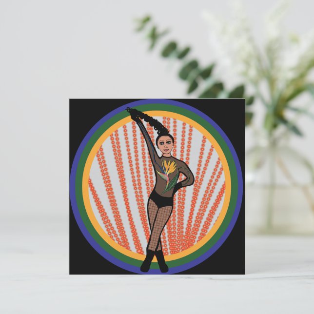 Paradise Dancer B Holiday Card (Standing Front)