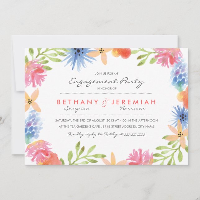 Paradise Engagement Party Invitation (Front)