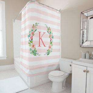 Paradise Floral and Stripes Monogram