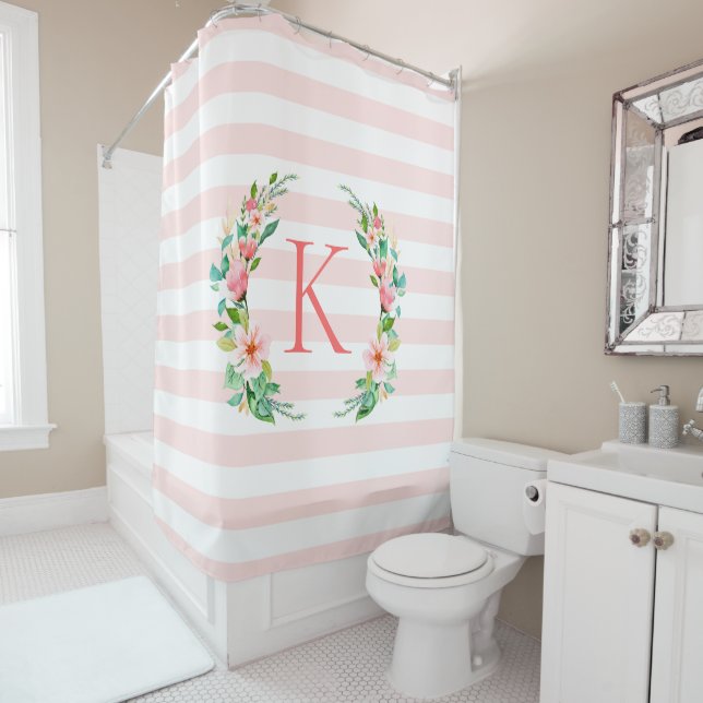 Paradise Floral and Stripes Monogram (In Situ)