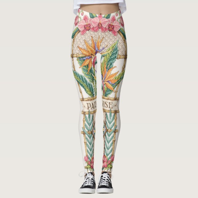 Paradise Floral leggins Leggings (Front)