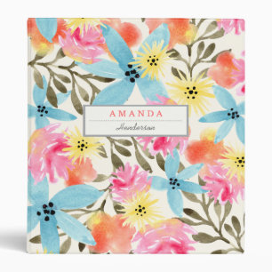 Paradise Floral Print Binder