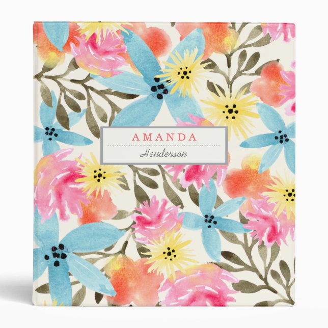Paradise Floral Print Binder (Front)